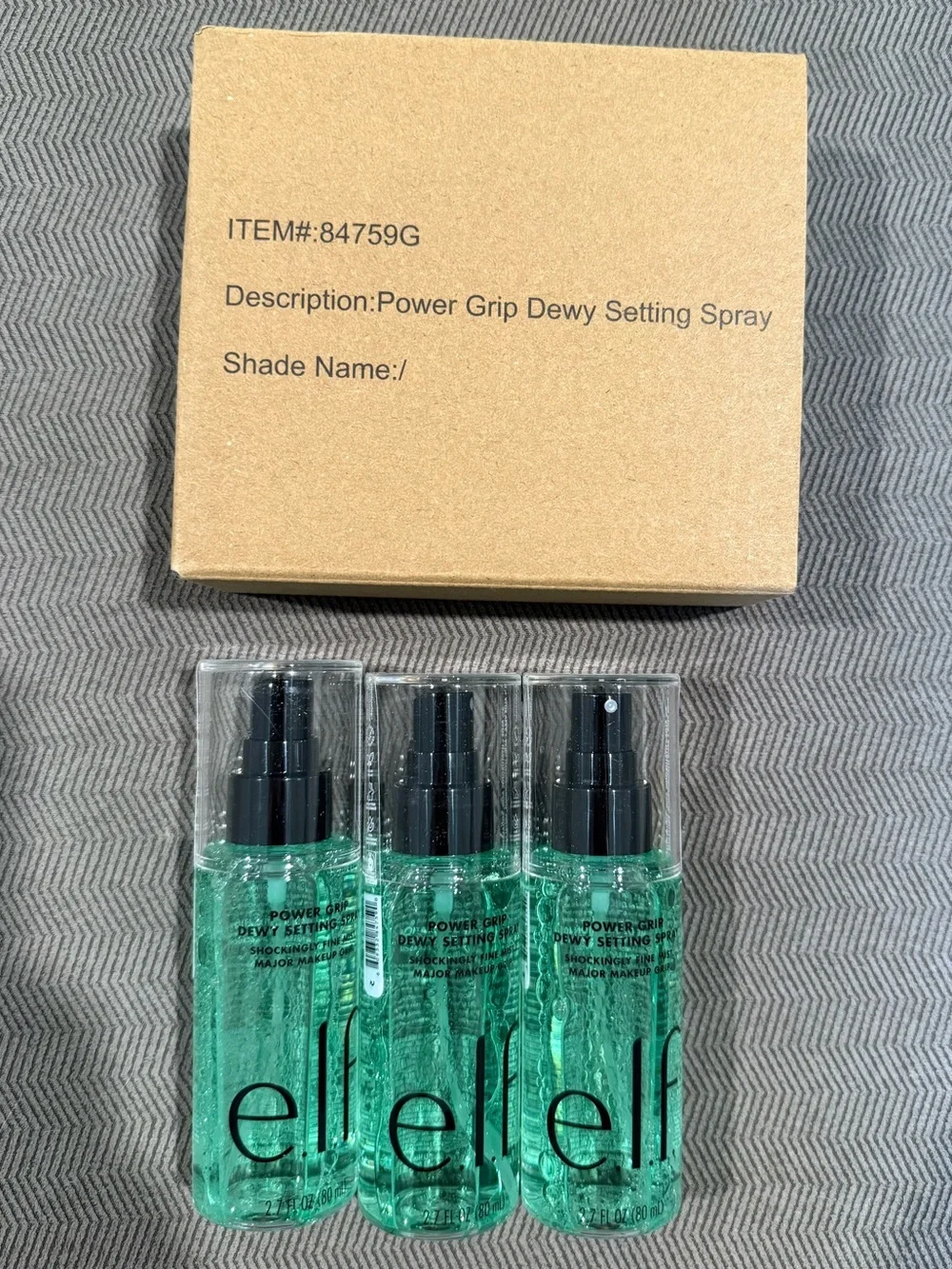 e.l.f. Cosmetics Power Grip Dewy Setting Spray Bundle of 3 Brand New